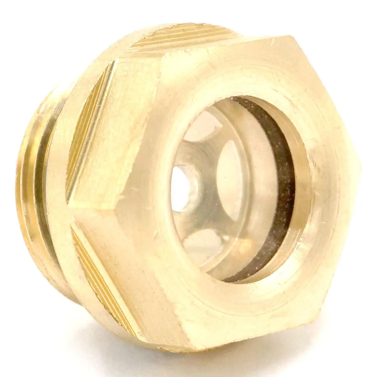 

M20x1.5mm Metric Male Brass Oil Level Sight Glass Window Hex Head For Air compressor Gearbox