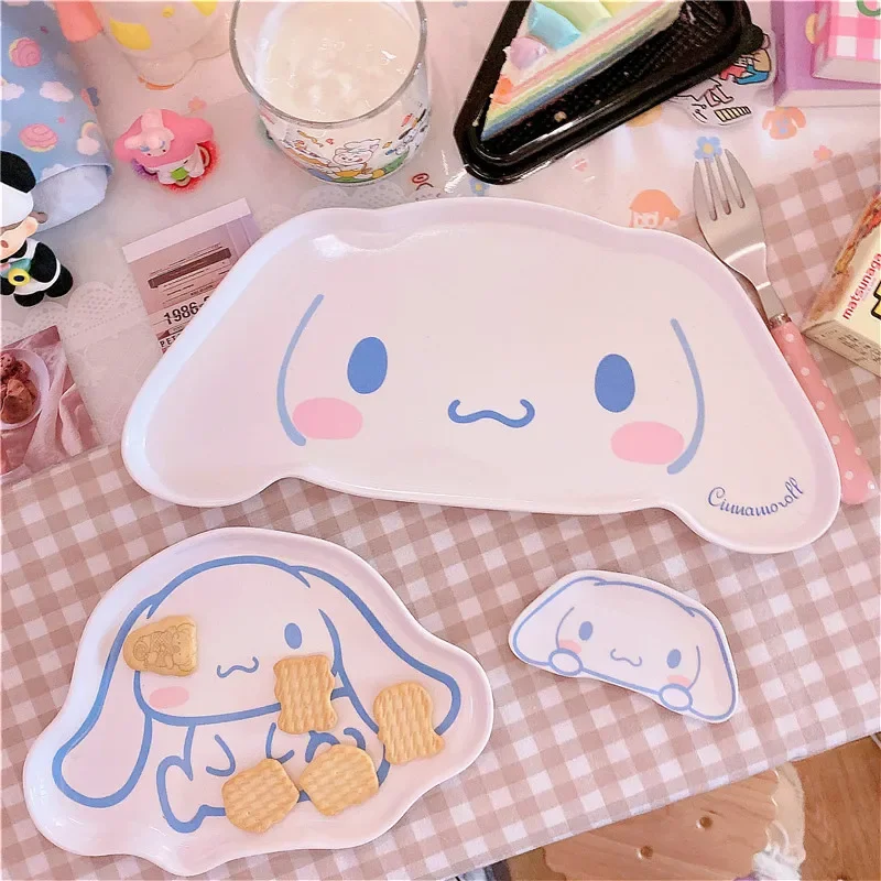 Cute Fruit Plate Kitchen Accessories Melamine Big Ear Dog Plate Plate Tableware Tableware Dining Bowl