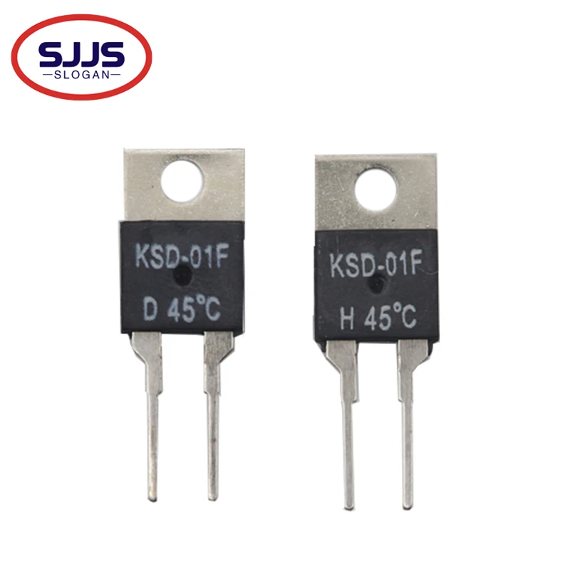 【10-2PCS】40 45 - 135 DegC NC Normally Closed NO Normally Open 1.5A Thermal Switch Temperature Sensor Thermostat KSD-01F JUC-31F