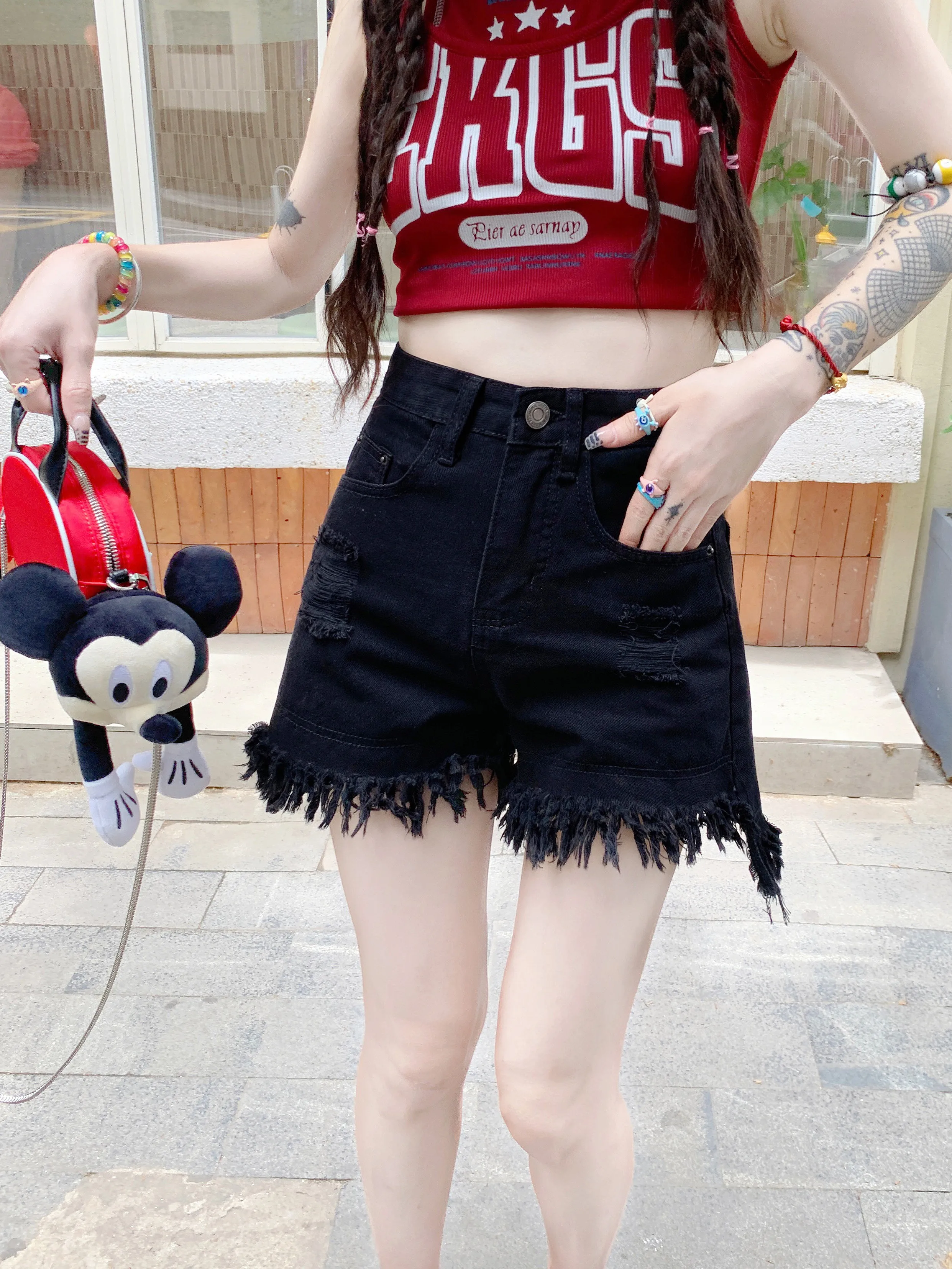 2025 y2k nova moda denim saia feminina assimétrica bainha curta jean saia de cintura alta verão streetwear roupas