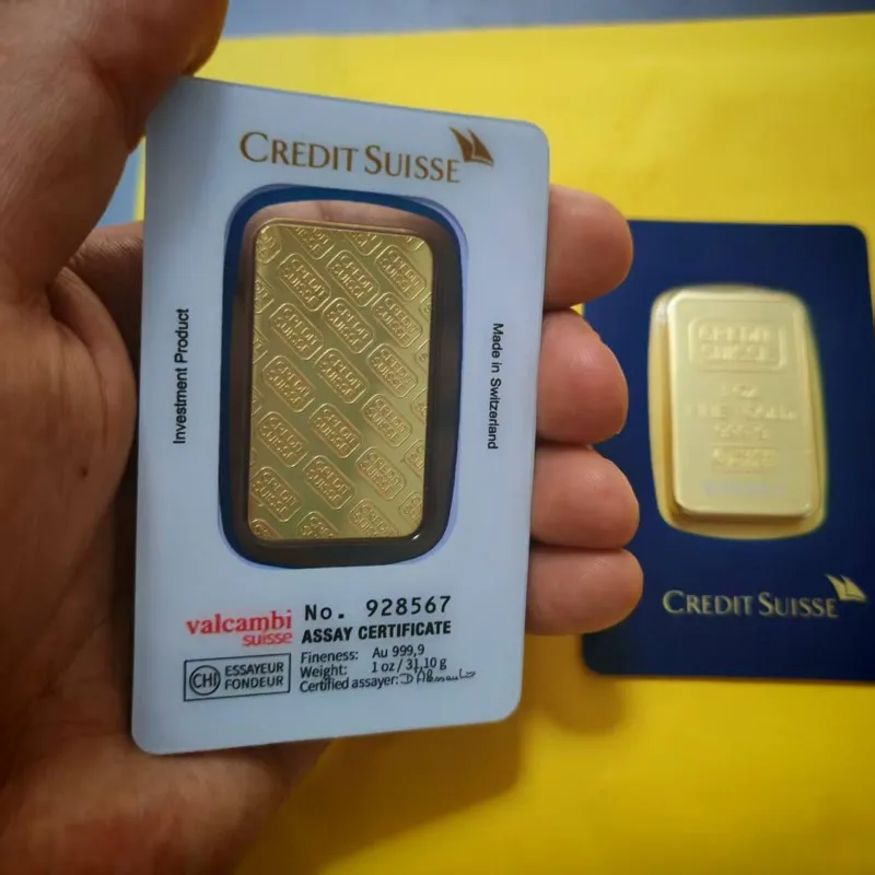 الجملة Suisse 1oz الذهب بار غير المغناطيسي سبائك الذهب مختومة التعبئة مع رقم تسلسلي مختلف