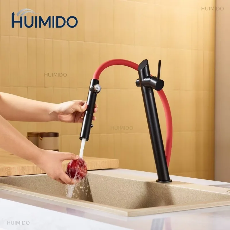 New Sink Faucet Kitchen Tap Hot and Cold Functions Brass Rotation Pull Down Decked Single Lever Sink Mixer New