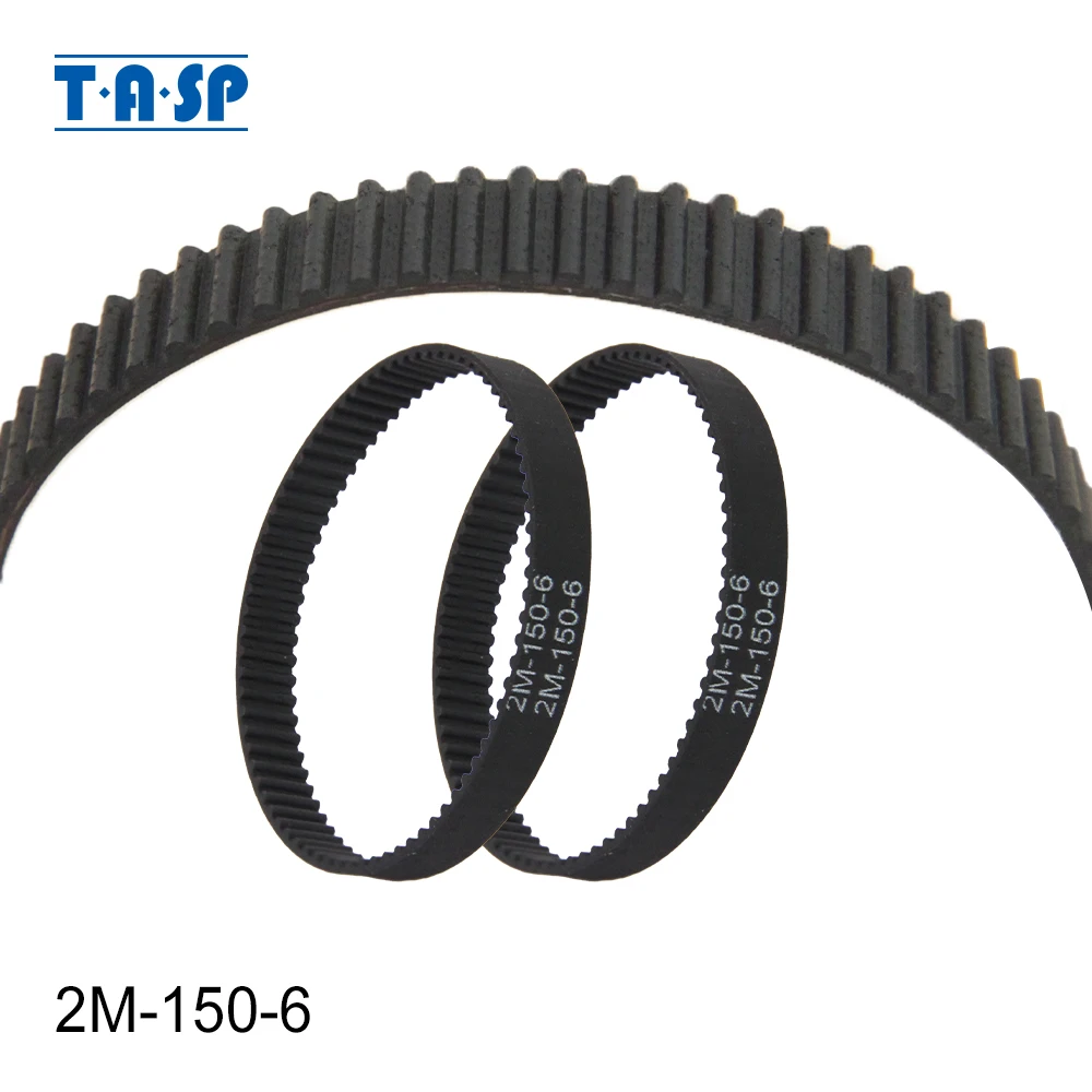 TASP 2pcs Vaccum Cleaner Timing Belt 2M-150-6 Perimeter 150mm Width 6mm Teeth 75 Synchronous Conveyor for Home Appliance