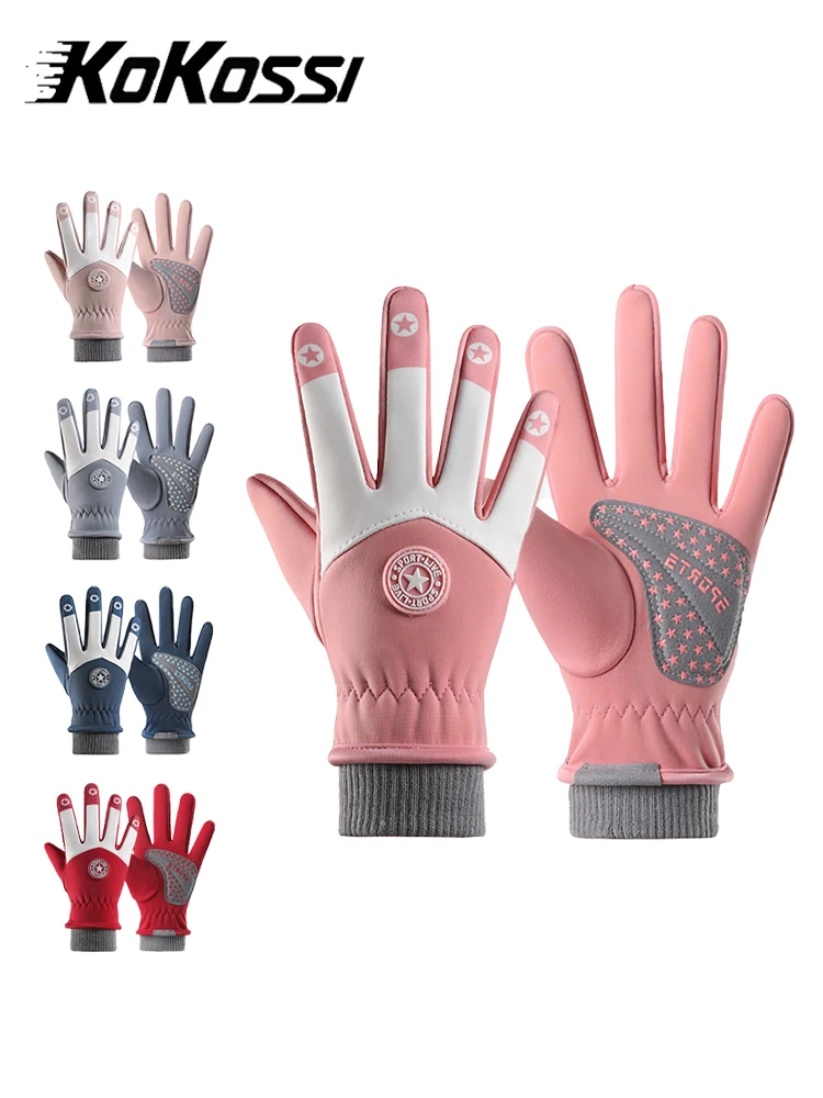 AliExpress NONE KoKossi Winter Children's Gloves Windproof Touchscreen Fleece-lined Warm Non-slip Waterproof Boys Girls Outdoor Sports Cycling