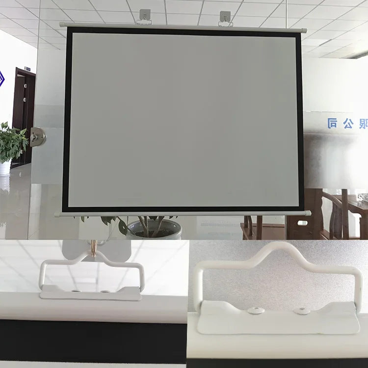 100 120 Inch Projector Screen 16:9 Foldable Portable Projection Movies Screen Wall Mounted for Home Theater Office Use 3