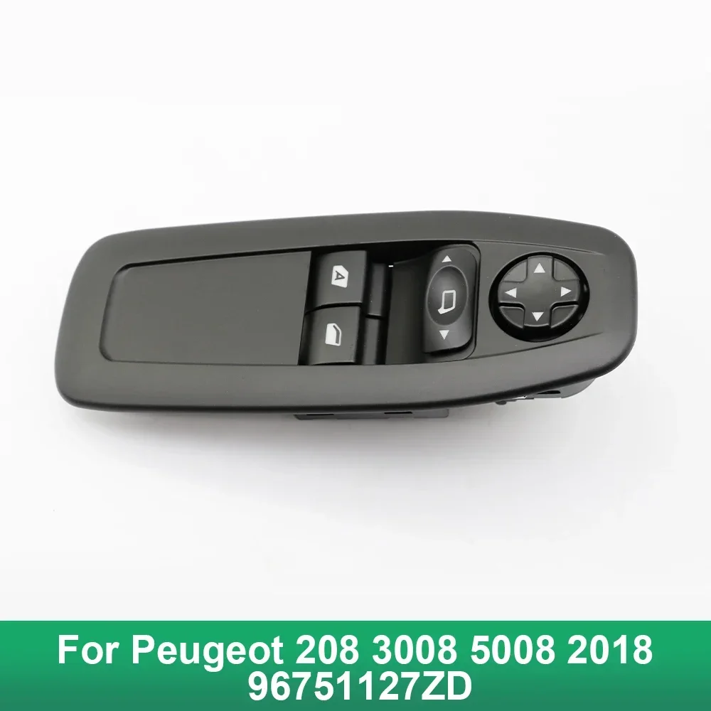 

For Peugeot 208 3008 5008 2018 96751127ZD Car Window Glass Lifter Control Master Switch Panel Car 96751120ZD Without Folding