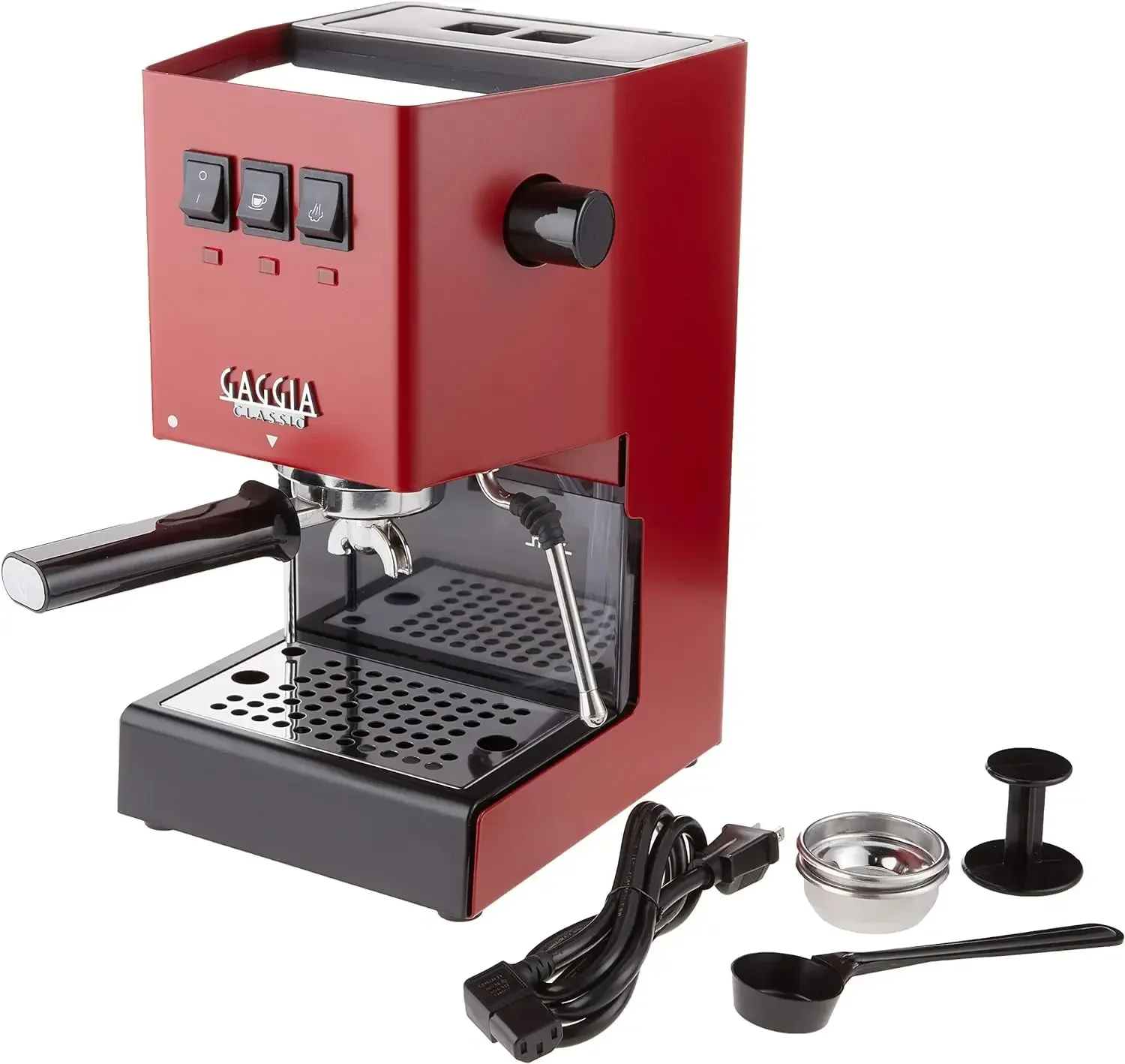 ez Classic Pro Espresso Machine, Cherry Red, for RI9380, 1.3liters
