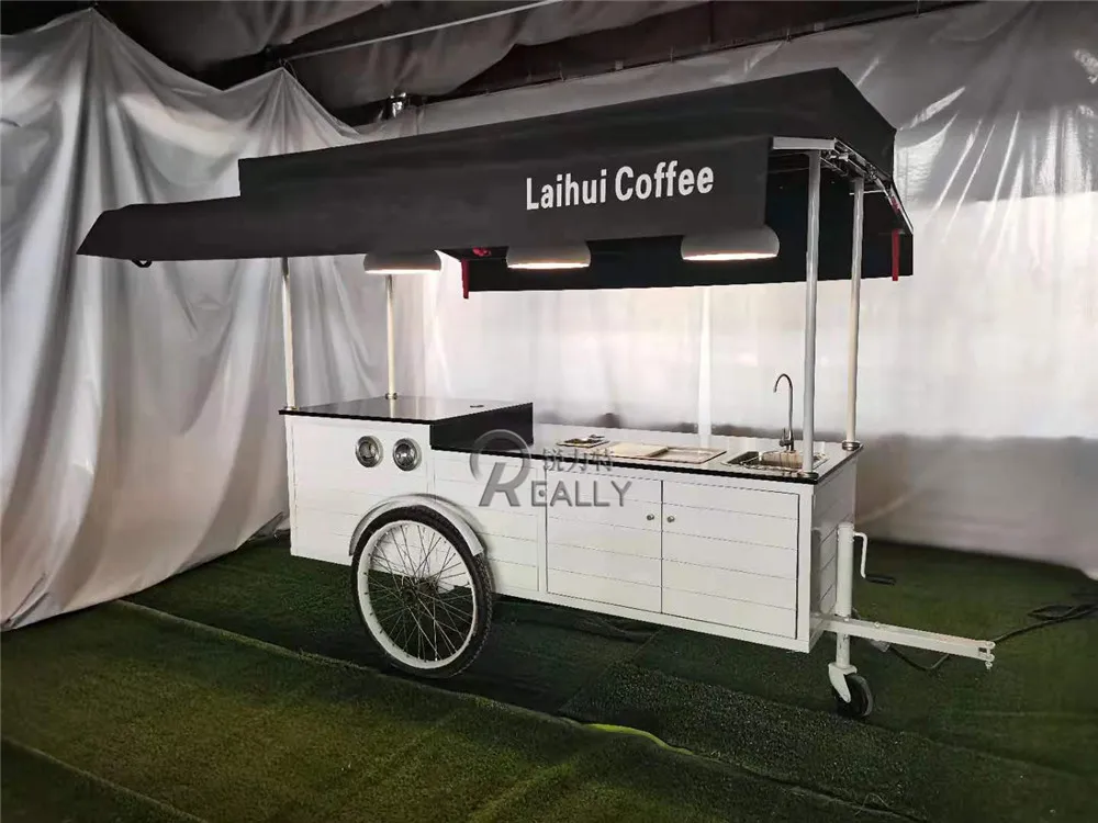 Street Outdoor Coffee Crepe Hotdog Breakfast Kiosk Adult  3wheel Food Bike Can Be Customized