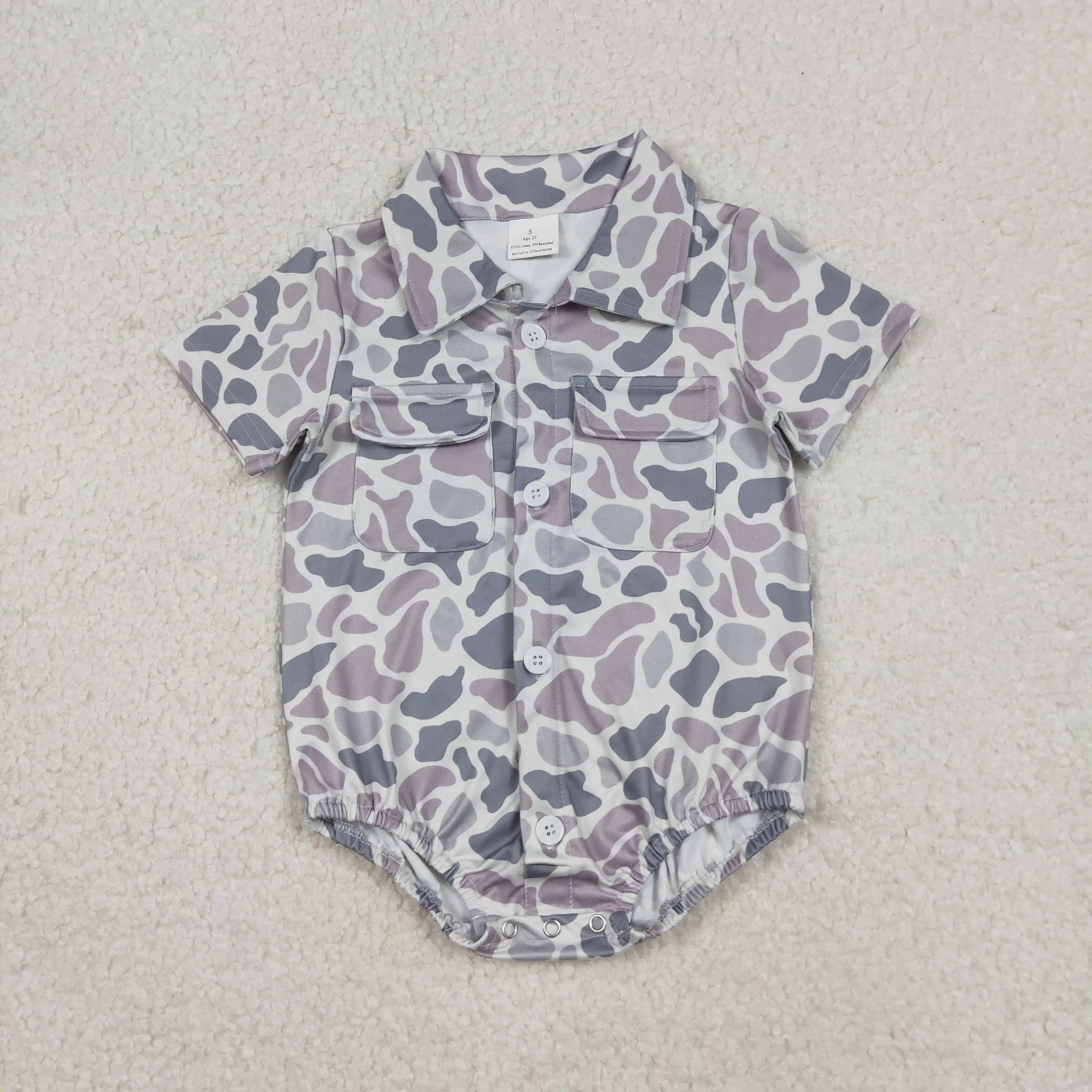 x1223-sr3654-novo-macacao-de-bebe-menino-em-camuflagem-cinza-azul-bolso-botao-colarinho-de-manga-curta
