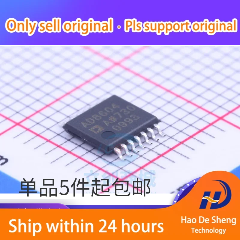 10 PÇS/LOTE AD8604ARUZ AD8604 Logo8604A TSSOP-14 Novo Original em Estoque