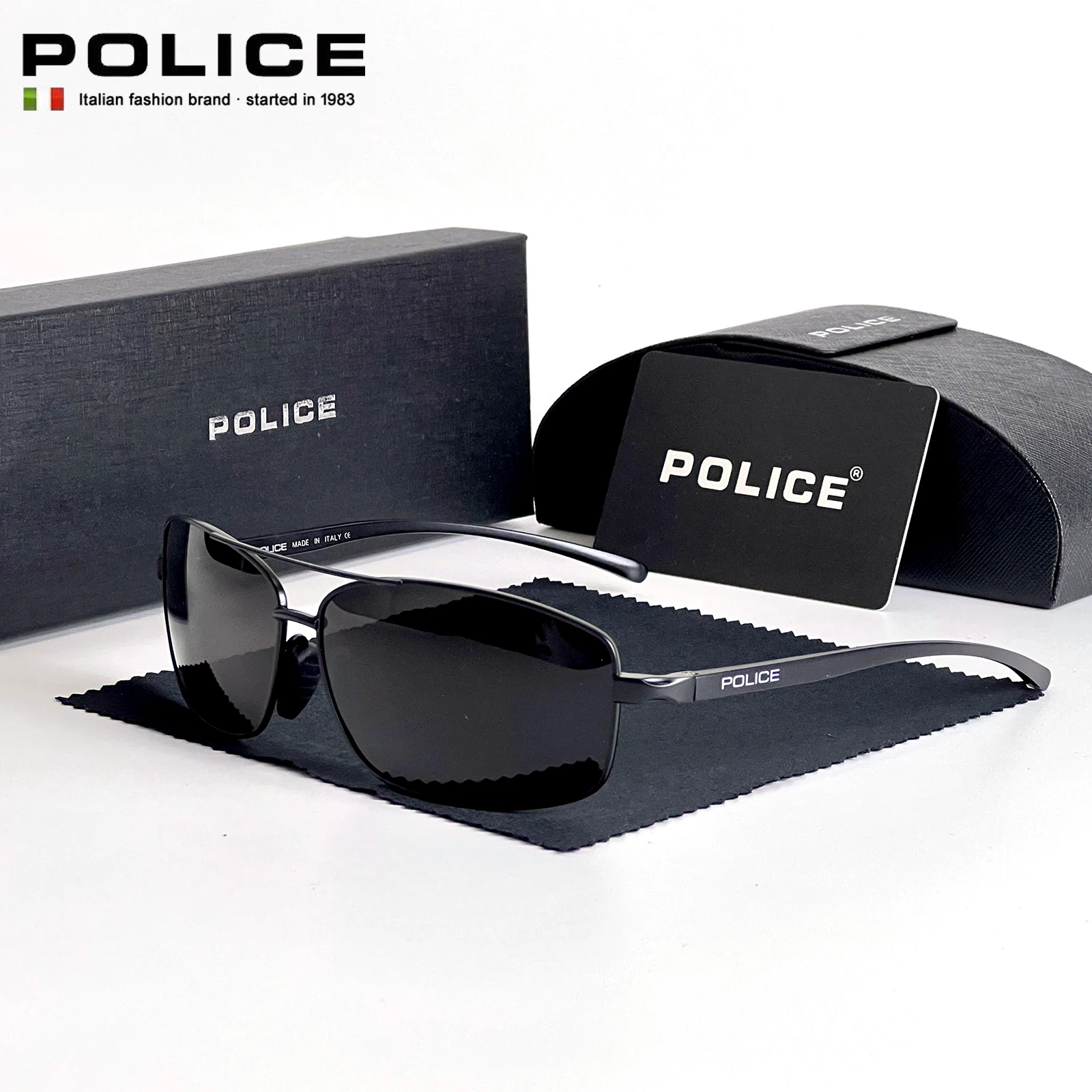 Luxury brand Policer Sunglasses Polarized for Men Classic Sun Glasses High Quality Eyewears Pilot Goggle UV 400 Protection 6247