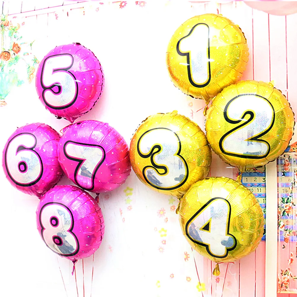 

Pcs Number 7 Foil Balloons Gold Birthday Party Decoration For Wedding Anniversary Helium Inflatable 7 Birthday Balloon