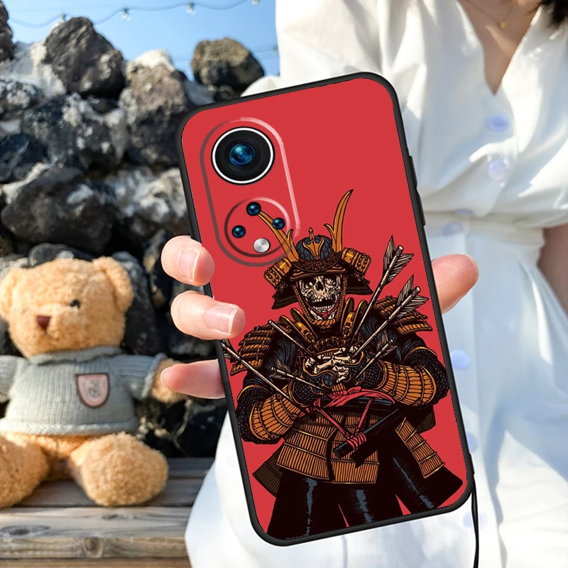 Japanese Samurai Warrior Case For Honor Magic 6 Pro 90 70 50 Magic 5 Lite X6 X7 X8 X9 X6a X7a X8a X9a X8b X9b Cover