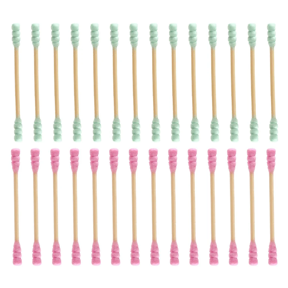 1000 قطعة مسحات القطن القابل للتصرف دوامة رئيس مزدوجة نهاية متعددة الأغراض قضيب لتنظيف الأذن مسمار الفن أدوات ماكياج صحية