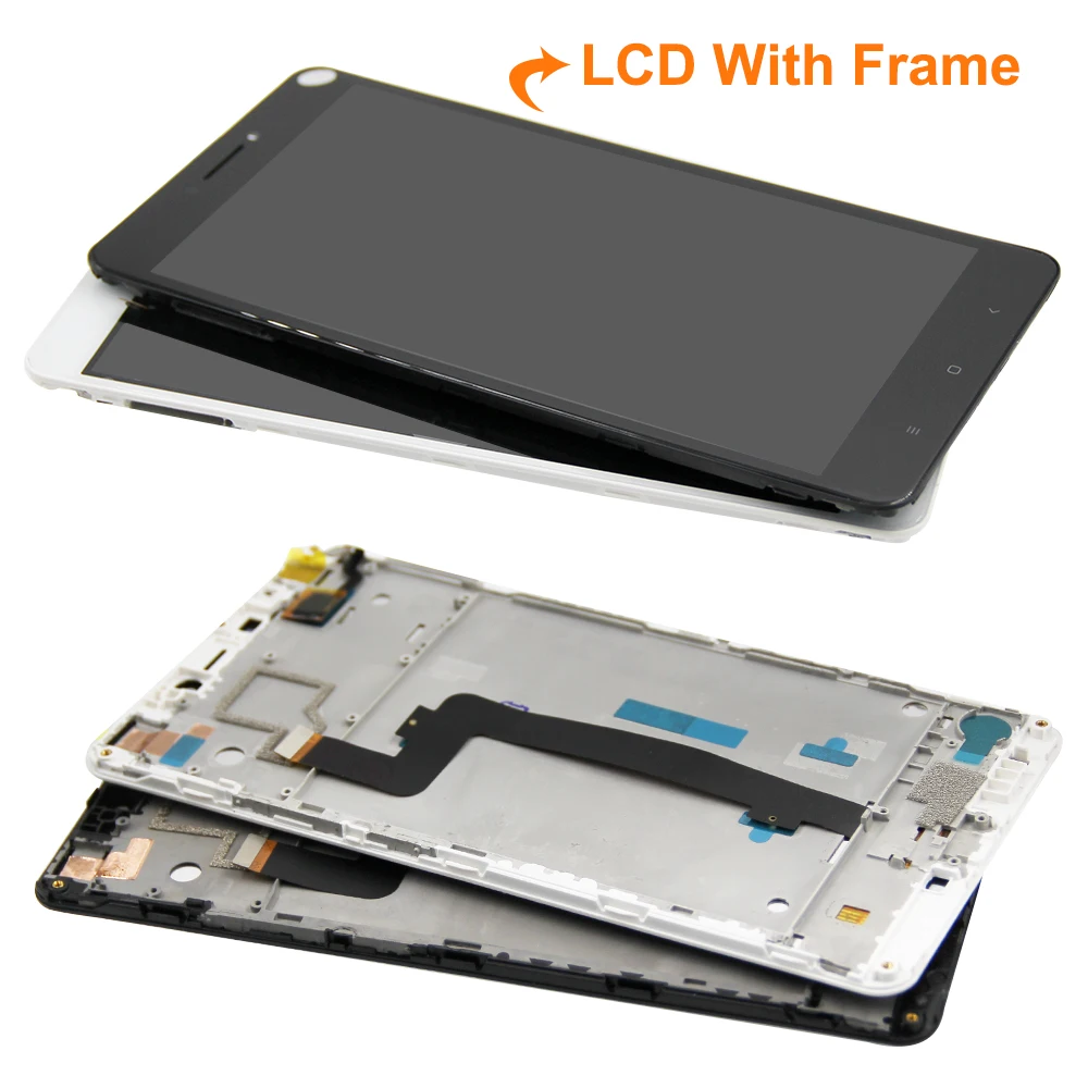 6.44''AMOLED Max 2 Display Screen with Frame, for Xiaomi Mi Max 2 MDE40 MDI40 Lcd Display Digital Touch Screen Replacement
