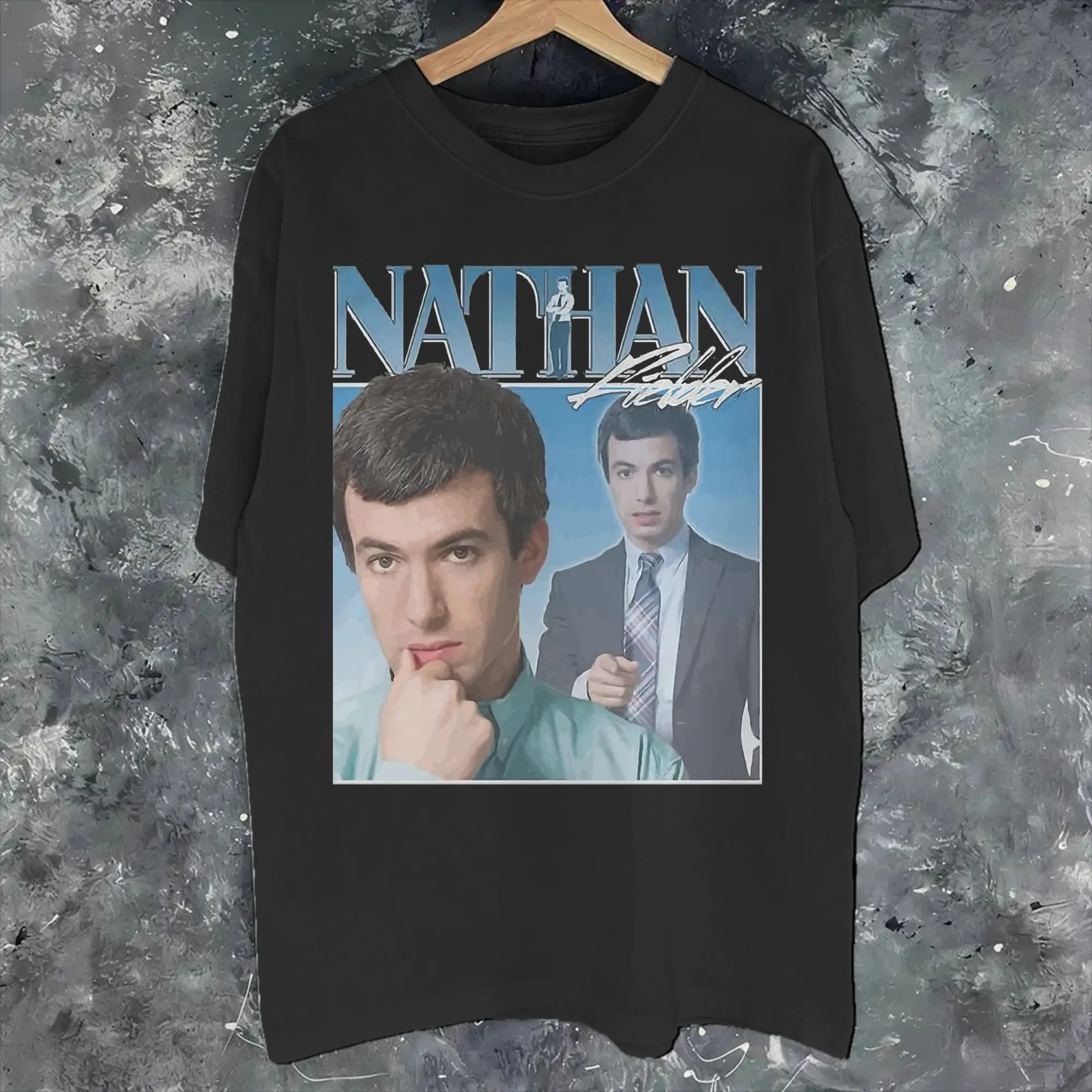 Graphic Printing Nathan Fielder 90s Vintage  T Shirt For Unisex  100% Cotton Tee Shirt Short Sleeve Tops