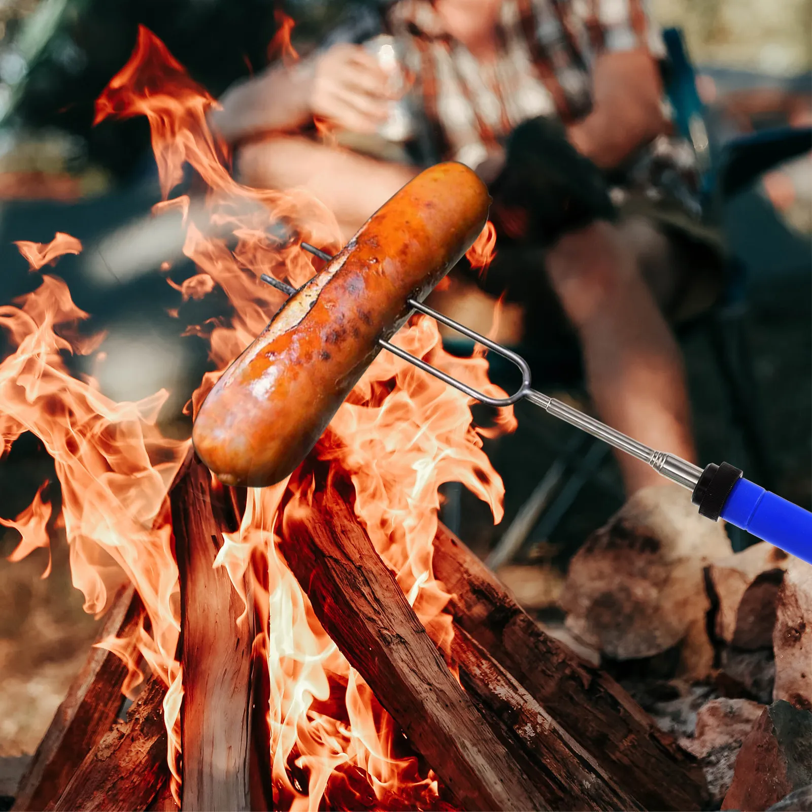 

Набор из 8 телескопических вилок для барбекю из нержавеющей стали с термостойкими ручками, для гриля и кемпинга, с сумкой для хранения