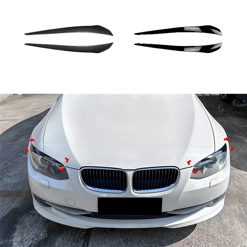 

G9-автомобильная глянцевая черная наклейка на фару для бровей, накладка для BMW E92 E93 LCI 2010-2012, сменные аксессуары для автомобиля