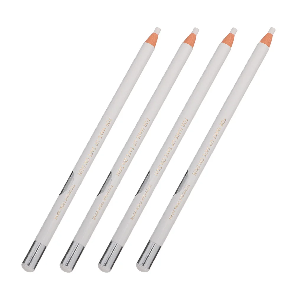 4 PCS Linha Branca Desenho Lápis de Sobrancelha Delineador Forma Ferramenta Multiuso Ozokerite Meninas Maquiagem