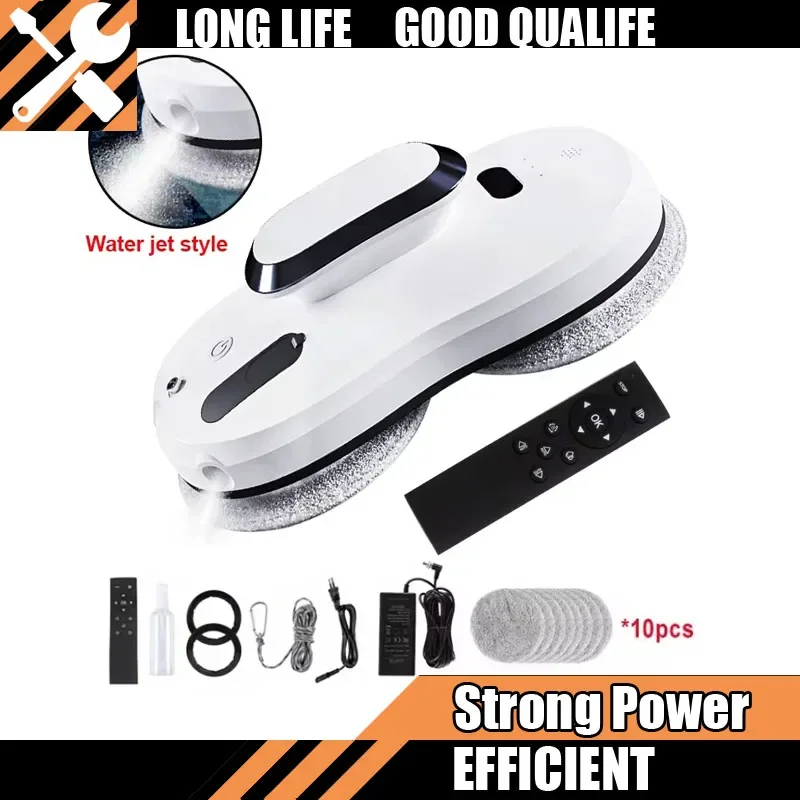 

Модернизированный интеллектуальный робот для мытья окон с функцией распыления воды, электрический очиститель окон с дистанционным управлением для домашнего инструмента