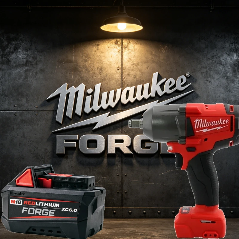

Original M18 Milwaukee FORGE Lithium Battery Reinforced buffer frame high cycle durability scratch resistant shell