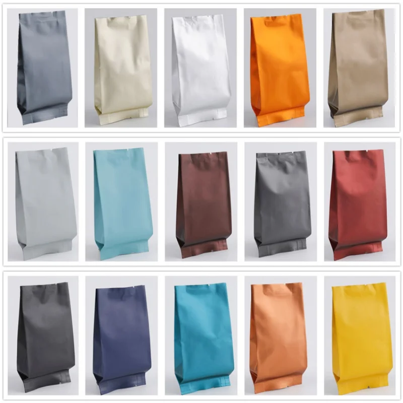 

100PCS 10~20g 65x130x25mm Open Top Aluminum Foil Packaging Bag DIY Tea Coffee Powder Chocolate Gift Heat Sealing Storage Pouches