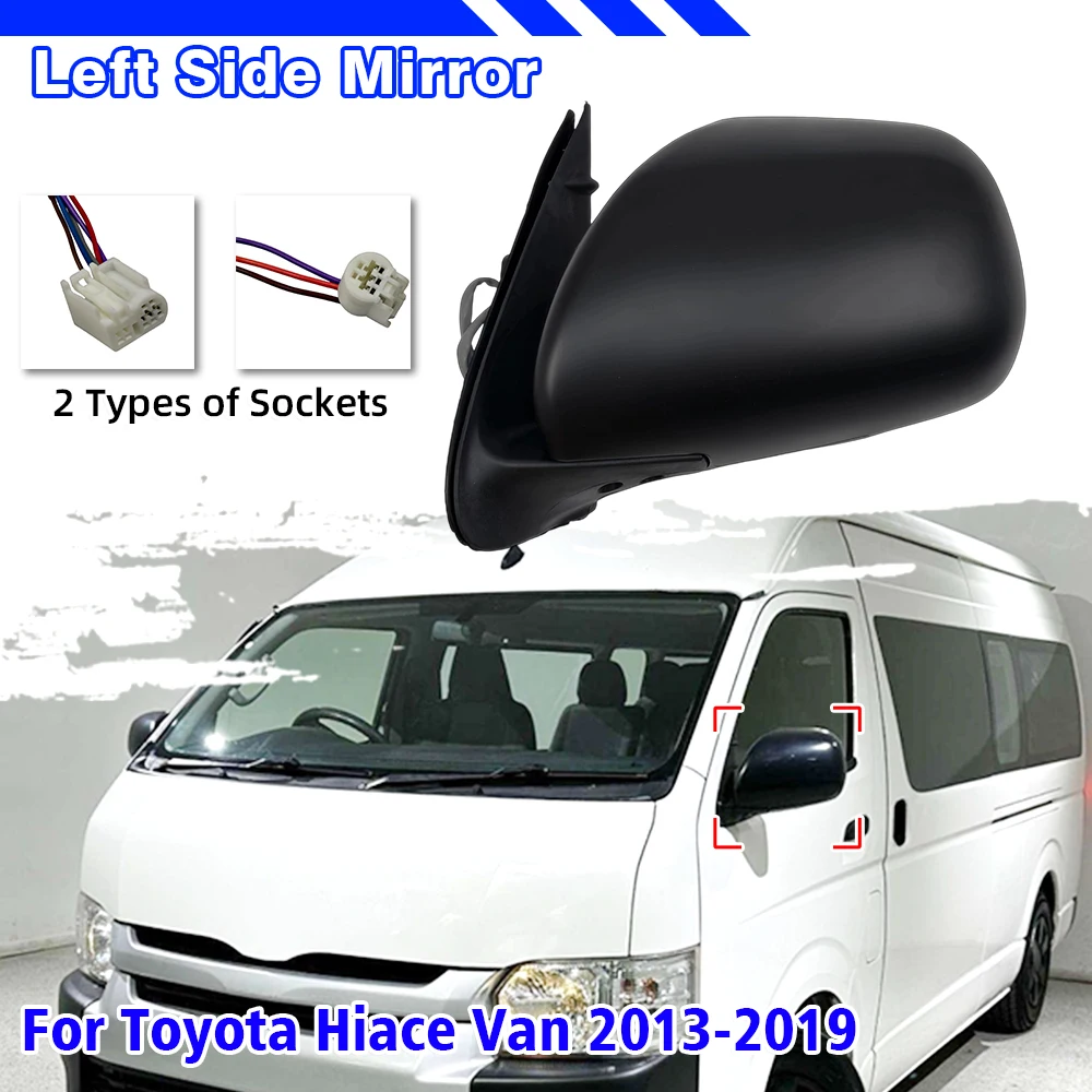 

1 шт. Автомобильное боковое зеркало заднего вида в сборе для Toyota Hiace Van 2013-2019 с электроприводом и регулировкой линзы