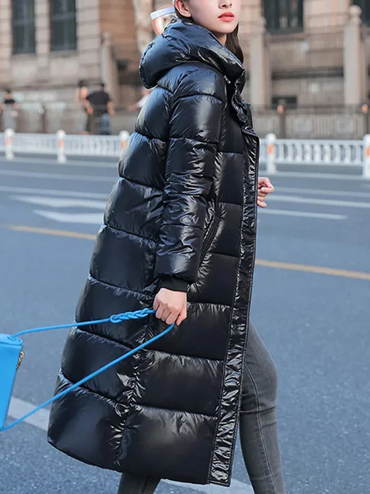 Imagem -06 - Parka Longa Impermeável com Capuz Feminino Jaqueta Quente e Fria Cabolsa de Inverno Jaqueta Puffer Novo 2023