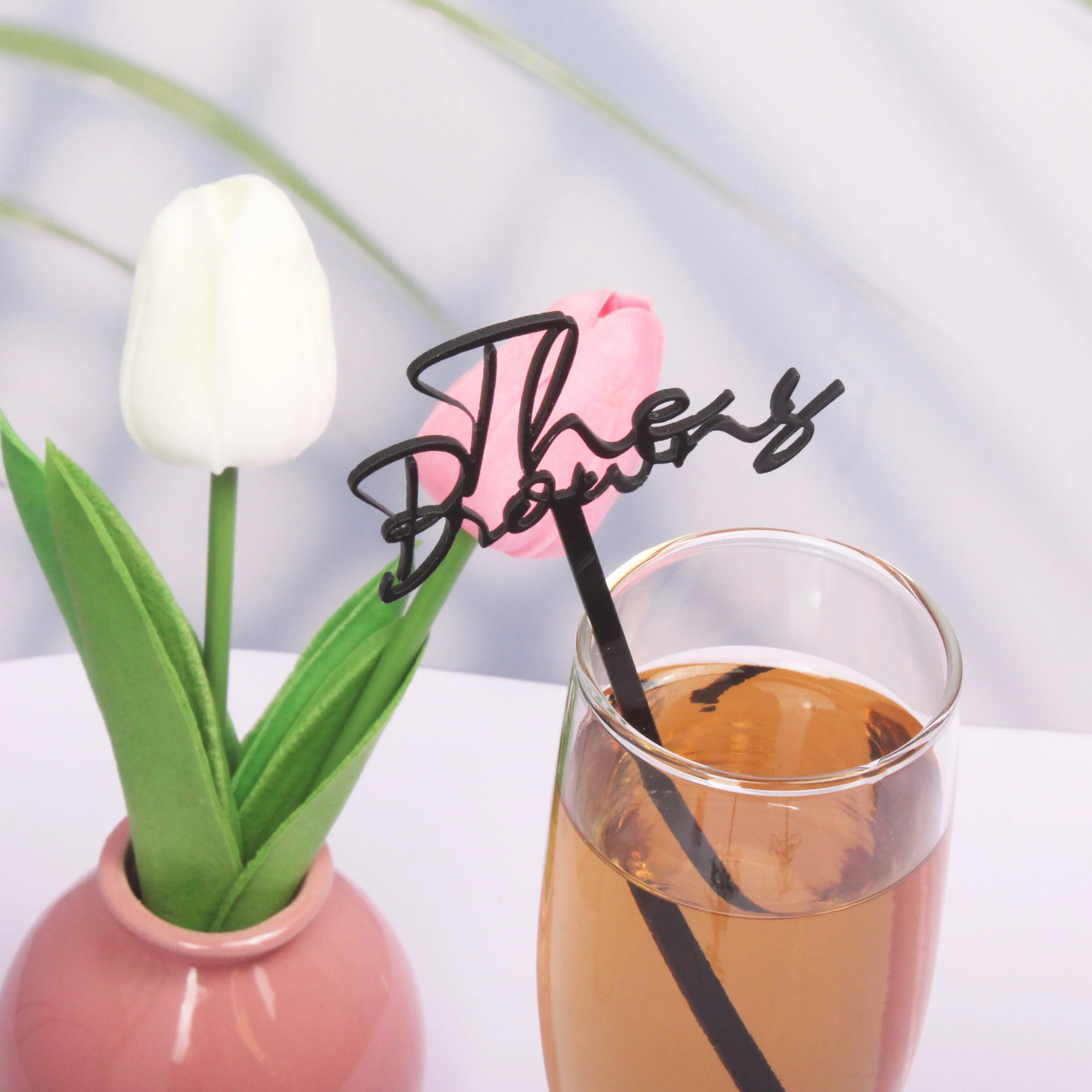 مخصص كوكتيل بار اكسسوارات الزفاف الجدول محور شخصية الفولاذ المقاوم للصدأ اسم الضيوف حفلة شرب النمامون