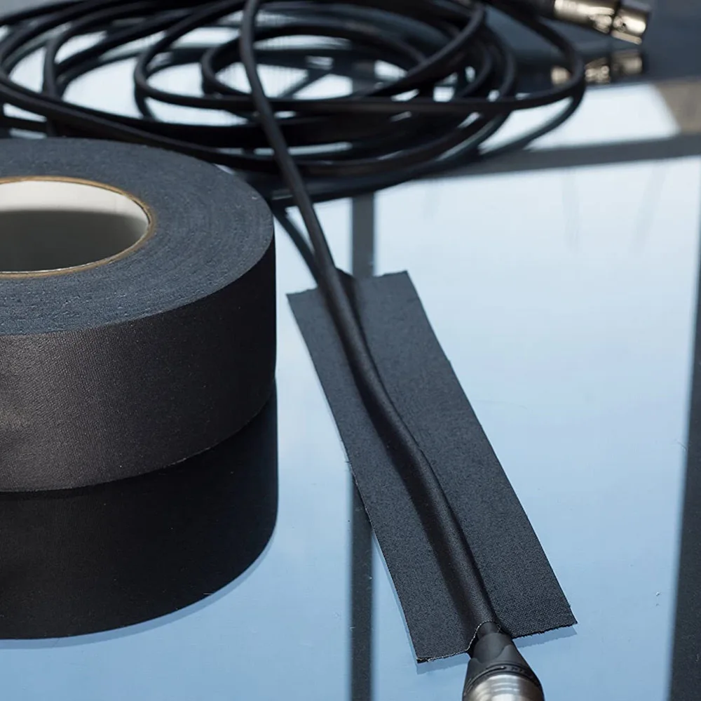Non-Reflective Gaffer Tape: Black & White Matte, for Photography, Filming, Backdrop, Cable, Stage - Heavy Duty, Easy Tear