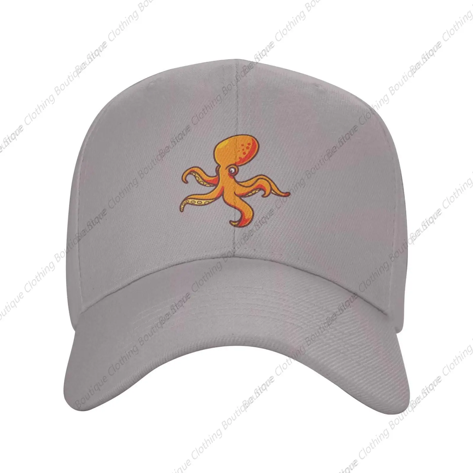 

Fierce Octopus Baseball Cap for Men Women Hat Adjustable Truck Driver Baseball Caps Dad Hats Gray