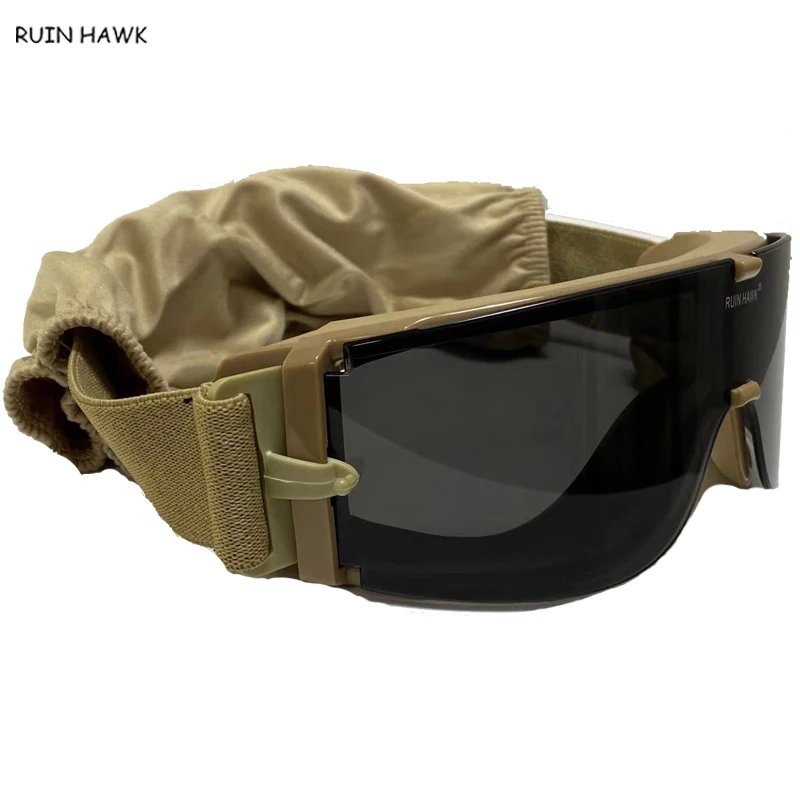 Outdoor Sunglasses Hunting Goggles Wargame Airsoft Paintball Tactical Glasses 3 Lens Windproof Glasses