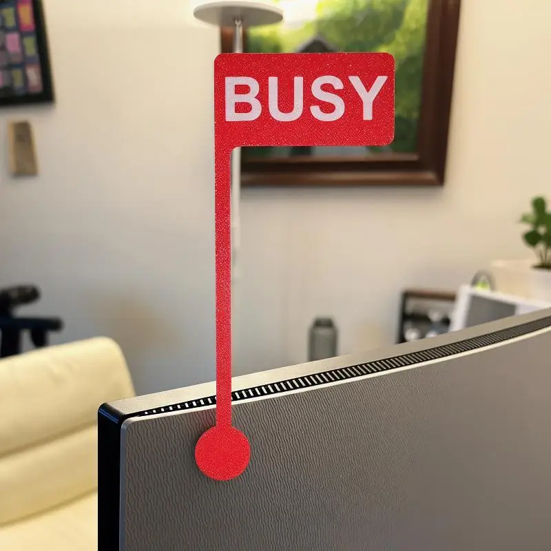 B*1/2/3PCS Monitor Busy Flag Signs Fun Office Gift Busy/On Call/Back Off Signs, Fun Desk Accessories, Suitable For Home Office