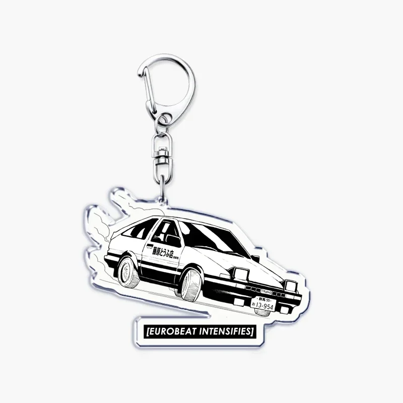 Classic Japan Anime Initial D Takumi Racing Cars Key Chain Keychains Ring for Accessories Bag Pendant Keyring Jewelry Fans Gifts