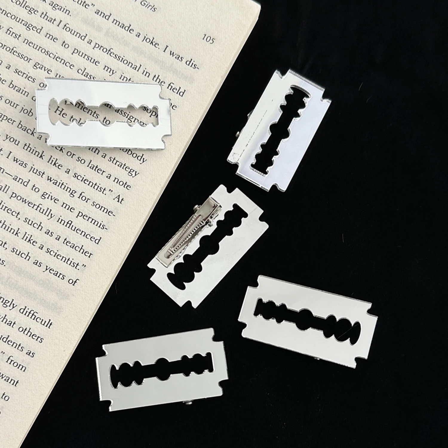 Simple Acrylic Hair Clips Women Simulated Blade Creative Design Bangs Clip Duckbill Clip Hairpins Hair Styling Tool Accessories image 4