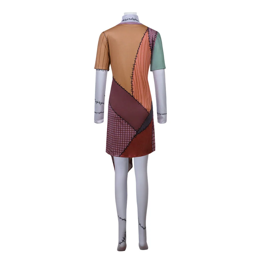 A Nightmare Before Christmas Sally Skellington Adult Cosplay Anime Costume Dance Performance Dress