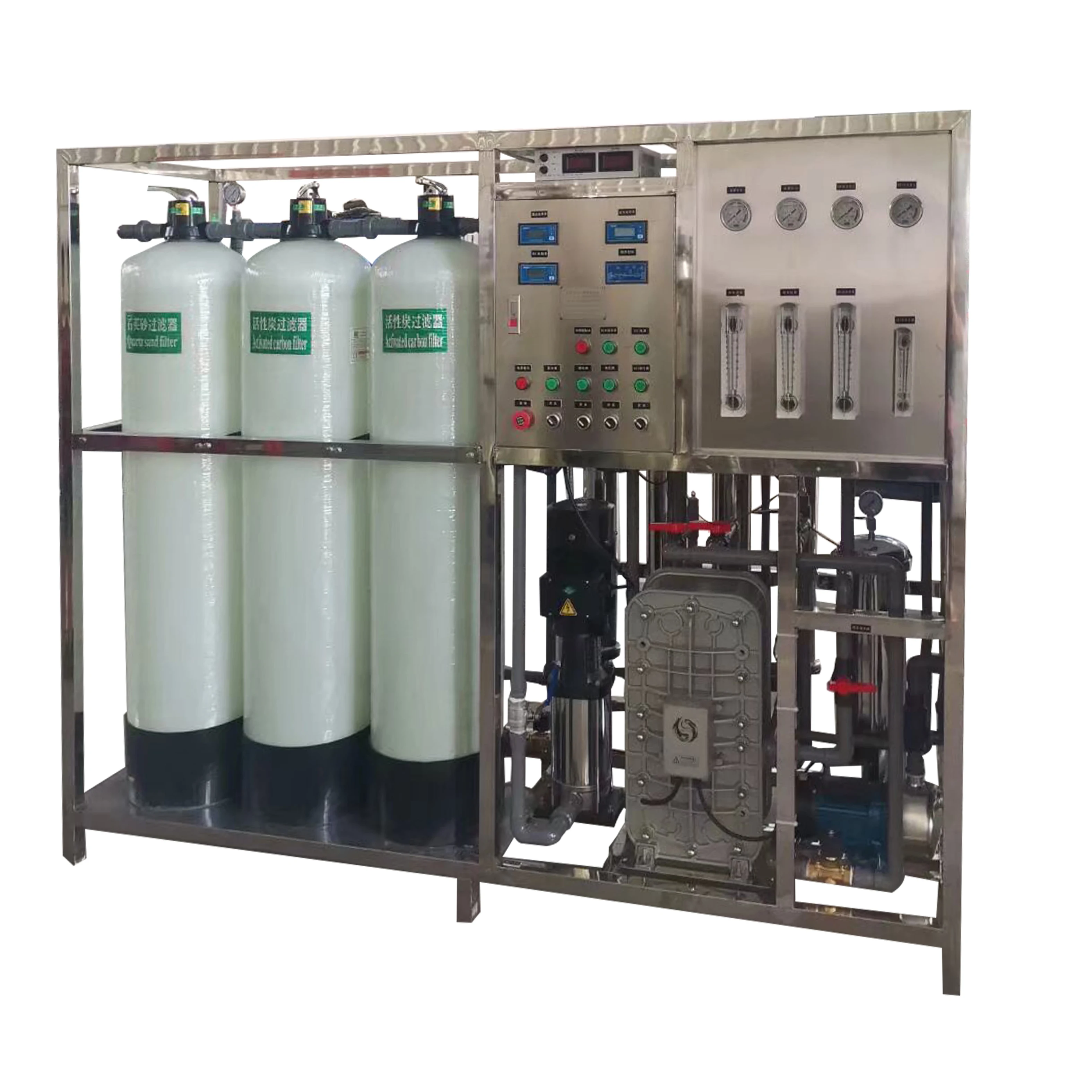 Small SS Ultra-pure two stage RO Reverse Osmosis System Water treatment machine EDI