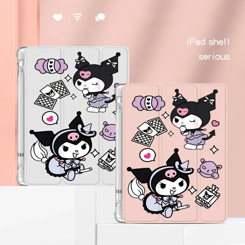 Kuromi Case For IPad 10th Generation Air4 5 10.9inch 8th 9th 10.2 Cartoon Cover for 2024 Pro 11in Mini6 Table Case With Pen Slot