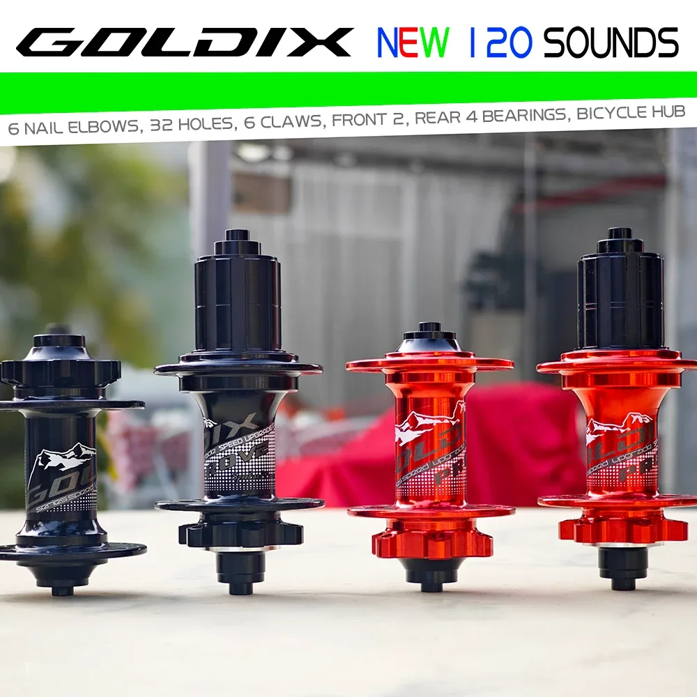 

GOLDIX V2 32 Holes MTB Hub 120 Sounds Noise Hub 6 Bolt Disc Brake HG Hub Body QR 135x10 6 Pawls AL Alloy for 8-12S