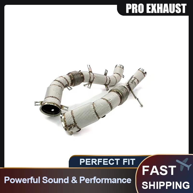 

PRO High Flow Catalytic Converter Headers for McLaren 570S 650S 540C 3.8 Catted Downpipe With Heat Shield Exhaust