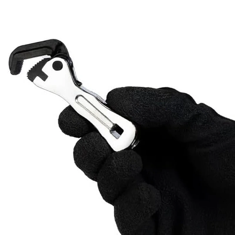 2 pces mini chave de torno de tubo atarracado, mini chave atarraxada, mini chave autoajustable, chave multifuncional portátil