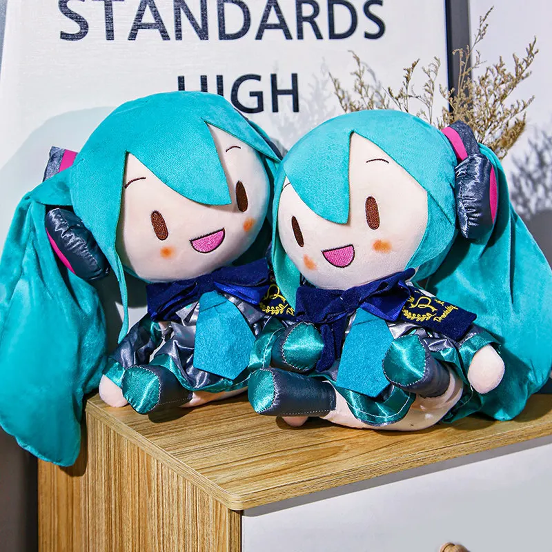 

Miku Figure 32Cm Japan Anime Hatsune Miku Plush Puppet Baby Kawaii Doll Toys Girl Birthday Party Christmas Decoration Ornaments