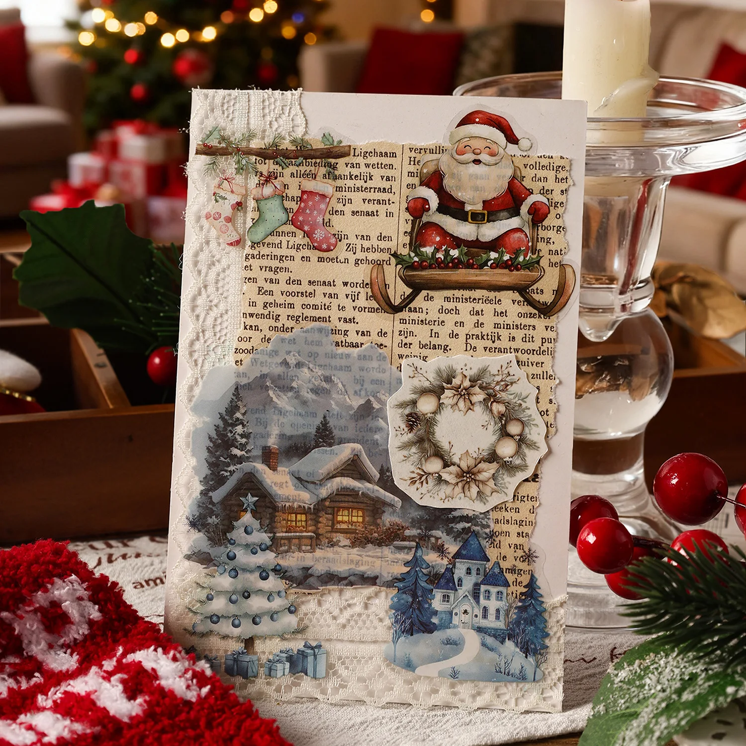 

30 шт./1 лот, кавайные наклейки для скрапбукинга, снежная ночь, мусорный журнал, золотой планировщик, канцелярские наклейки, декоративные наклейки для планировщика