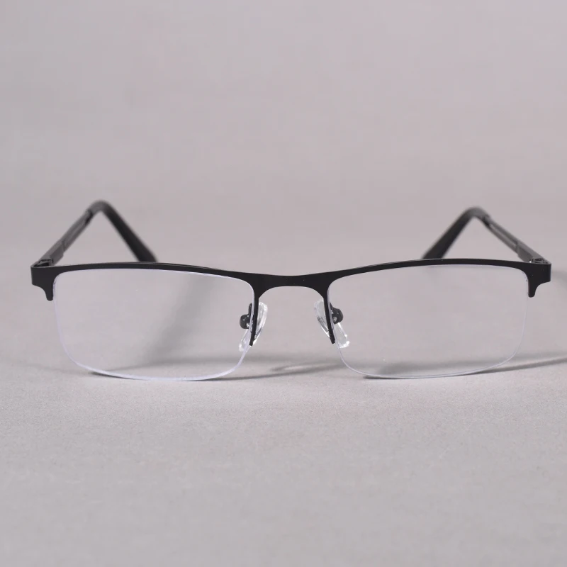 Metall Anti-blau Licht Lesebrille Männer Halb Rahmen Business Brillen Weitsichtige Brillen Dioptrien + 1,25 + 1,75 + 2,25 + 2,75 + 3,5 – Detail 6