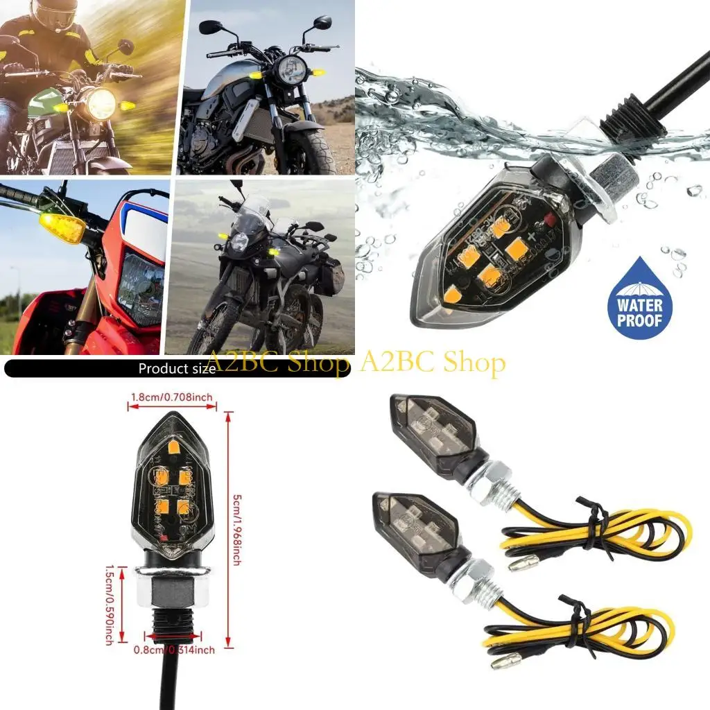 A2BC Motorcycle Lamps Improved Visibility Broad 12V 1W Lights Blinkers Flasher Universal for Most Model
