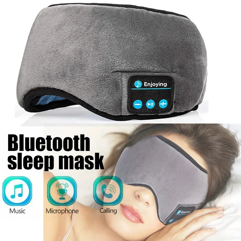 5.2 Bluetooth Headset Sleep Mask White Noise Shading Light Noise Reduction Soft Comfortable Wireless Headphone for Sleeping