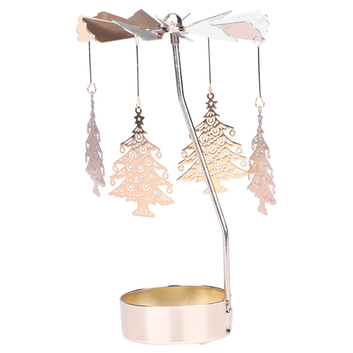 

Shaped Rotating Candlestick Windmill Revolving Holder for Home Decor Dining Table Wedding Party Decoration