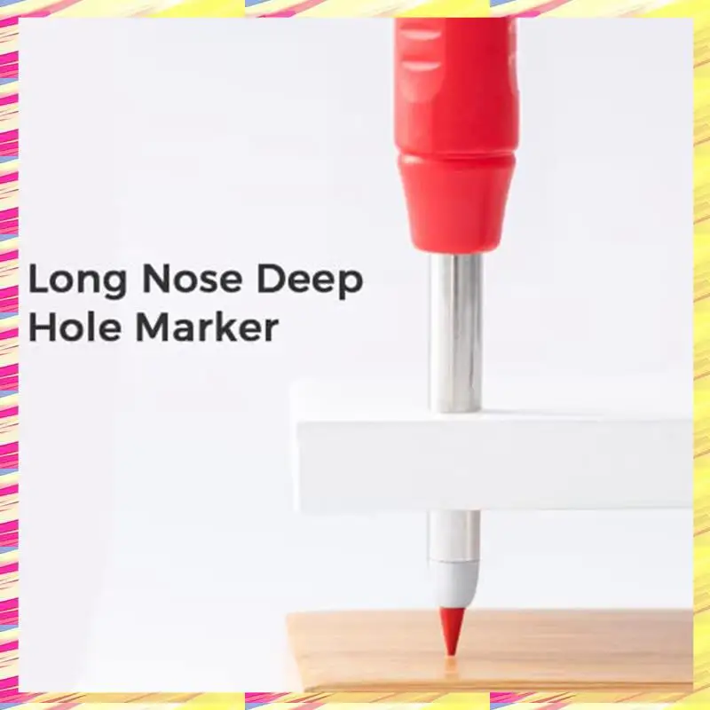 ABJJ Mechanical Carpenter Pencils Set With 18 Pcs 2.8Mm Refills, Deep Hole Woodworking Maker With Built-In Sharpener