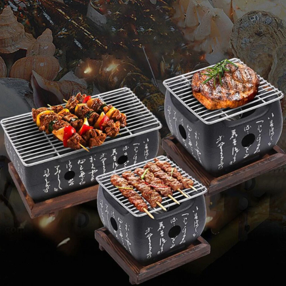 Aluminium Alloy Indoor Outdoor Bbq Stove Barbecue Tools charcoal grill Portable Japanese Bbq Grill Korean Carbon Barbecue Grills