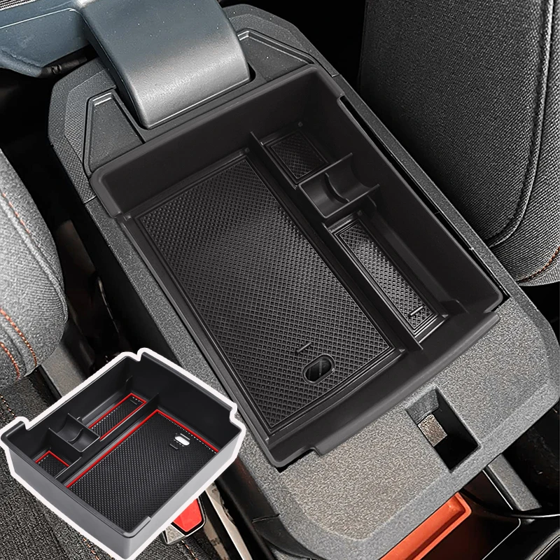 

Central Armrest Secondary Storage Box Center Console Organizer Tray Fit For Ford Maverick 2022 2023 2024 Accessories